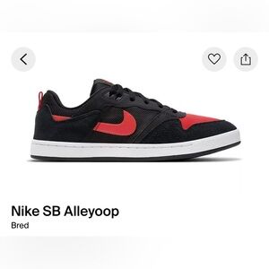 Nike SB Alleyoop BRED Black and Red Low-Top Sneakers